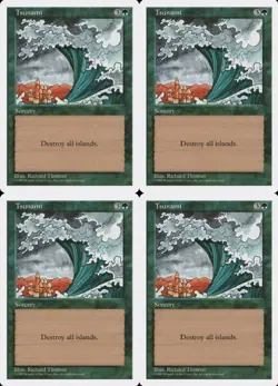 MTG Tsunami x4 5th Fifth Edition Uncommon NM/LP Playset - Image 1