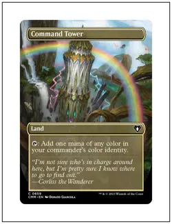 1x Command Tower, Borderless Art, Magic the Gathering MTG NM - Image 1