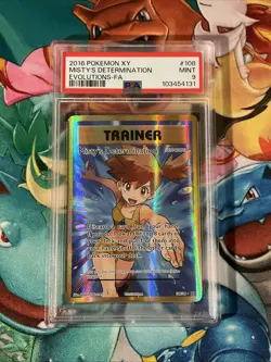 2016 Pokemon XY Evolutions #108 Misty's Determination Full Art PSA 9 - Image 1