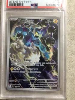 2025 POKEMON SVP EN-SV BLACK STAR PROMO #209 THUNDURUS BLACK BOLT PC ETB PSA 9 - Image 4