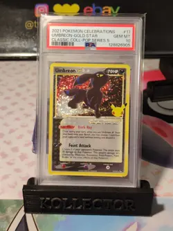 Pokemon UMBREON GOLD STAR PSA 10 CELEBRATIONS GEM MINT 2021 Sword & Shield - Image 1