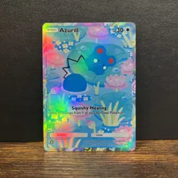 Pokemon TCG Pocket Azurill Holographic SIR - Custom Fan Art - Image 1