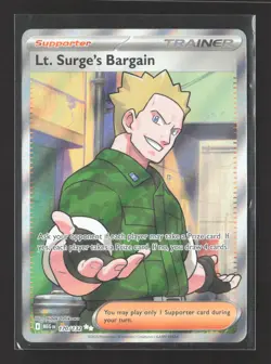 2025 Pokemon Scarlet & Violet White Flare LT. Surge's Bargain FA #170/132 - Image 1