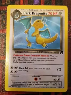 POKEMON TCG DARK DRAGONITE #22/82 RARE NON HOLO UNGRADED EXCELLENT CONDITION - Image 1