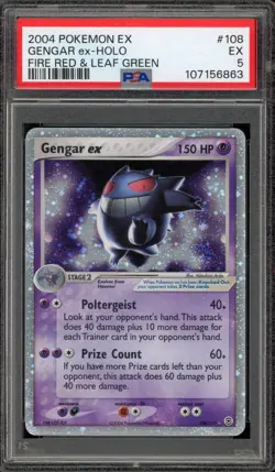 Pokemon Gengar ex EX Fire Red & Leaf Green Holo Ultra Rare #108 PSA 5 - Image 1