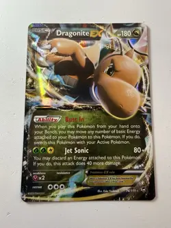 Dragonite EX 74/111 XY Furious Fists Half Art NM Near Mint Pokemon Card 2014 - Image 1