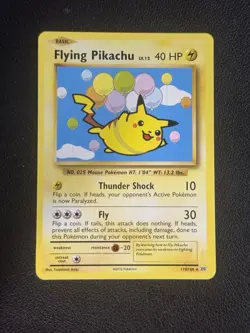 Flying Pikachu SECRET RARE Pokemon Card TCG XY Evolutions 110/108 Non-Holo NM - Image 1
