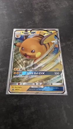 Pokemon TCG Raichu GX SM213 Black Star Sun Moon Promo Holo Card - Image 1