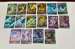 Pokemon TCG S- Chinese Card Eeveelution Set of 16 Full Art Holo Rare NM - Image 2