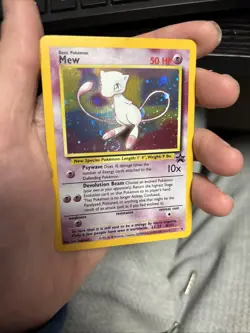 Pokemon Card Mew HOLO Black Star Promo #9 LP With Beautiful Swirl - Image 1