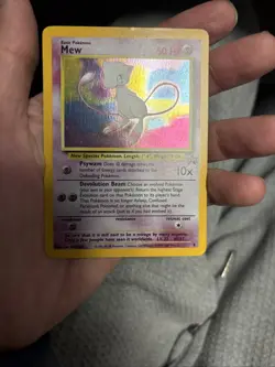 Pokemon Card Mew HOLO Black Star Promo #9 LP With Beautiful Swirl - Image 2