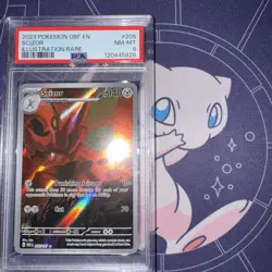 Pokemon TCG PSA 8 Graded Scizor Obsidian Flames Holo Card 205/197 - Image 1