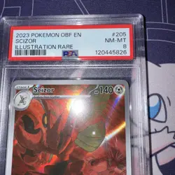 Pokemon TCG PSA 8 Graded Scizor Obsidian Flames Holo Card 205/197 - Image 3