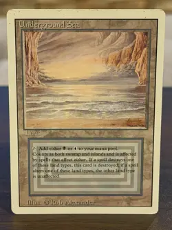 Underground Sea Revised MTG: Magic The Gathering LP Reserved List Dual Land - Image 1
