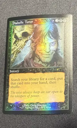 MTG Diabolic Tutor FOIL WPN Promo - Excellent - Image 1