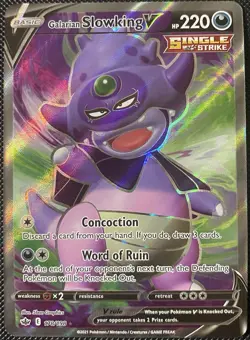 Galarian Slowking V (Full Art) 178/198 Swsh06 Chilling Reign - Pokemon Card - Image 1