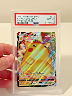 2020 Pokemon SWSH FA/Pikachu VMax Vivid Voltage #044 GEM MT 10 PSA 61703968 - Image 3