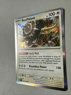 Pokemon TCG * SV Stellar Crown * 119/142 Bouffalant * HOLO RARE FRESH PK - Image 2