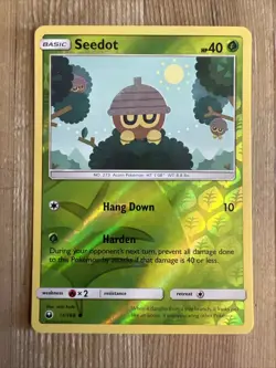 Pokemon TCG Seedot Sun & Moon: Celestial Storm 11/168 Reverse Holo Common NM - Image 1