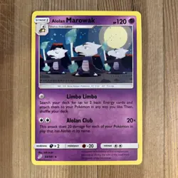 Pokemon TCG Alolan Marowak Sun & Moon - Team Up 64/181 Regular Rare MP - Image 1