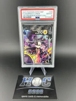 2023 Pokemon SWSH288 Marnie Morpeko V-Union Premium Playmat Collection PSA 10 - Image 5