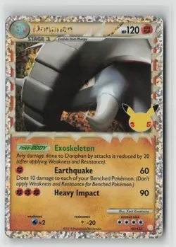 Pokemon Donphan (Prime) #107/123 Celebrations: Classic Collection Mint or Better - Image 1