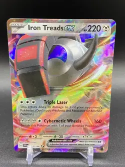 Pokemon TCG Iron Treads ex Scarlet & Violet Base Set 143/198 Holo Double Rare - Image 1