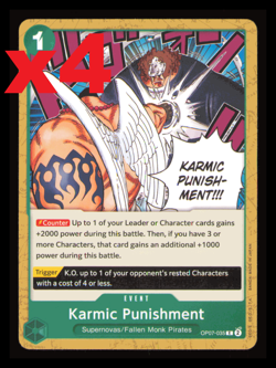 Karmic Punishment Playset - OP07-035 x4 - 500 Years in the Future One Piece TCG - Image 1