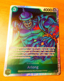 ONE PIECE CARD GAME HOLO CARTE FRANCAISE ARLONG EB02-011 SR FR JCG MINT - Image 1