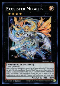 Exosister Mikailis MP23-EN256 25th Anniversary Dueling Heroes Yugioh Card - Image 1
