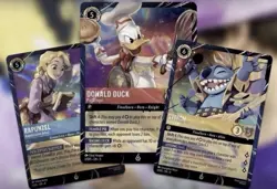 Disney Lorcana Magical Places Stitch Rapunzel Donald Duck EPCOT Promo Cards SET - Image 1