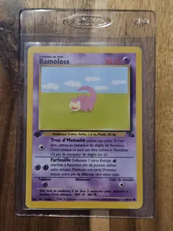 1st Edition Ramoloss FRENCH Slowpoke 55/62 Fossil NM Pokemon Card - Image 1