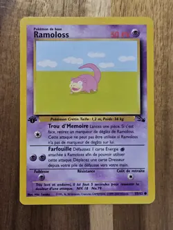 1st Edition Ramoloss FRENCH Slowpoke 55/62 Fossil NM Pokemon Card - Image 2