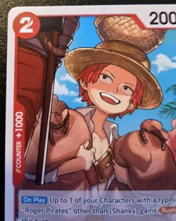 Shanks OP12-007 Common Legacy Of The Master One Piece Card Game - Image 2