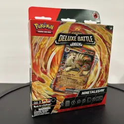 Pokemon TCG Ninetales ex Deluxe Battle Deck 60 Cards Playmat Deck Box Coin Foil - Image 2