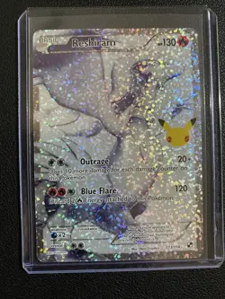 Pokemon TCG Reshiram Full Art 25th Anniversary Celebrations Card 113/114 #2 - Image 1