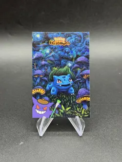 Bulbasaur Van Gogh Cracked Ice Pokemon Halloween Database Card 28 Peru Us Seller - Image 1