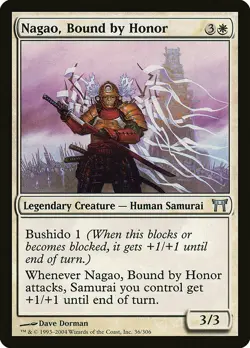 1x Nagao, Bound by Honor - NM English MTG - Champions of Kamigawa - Image 1