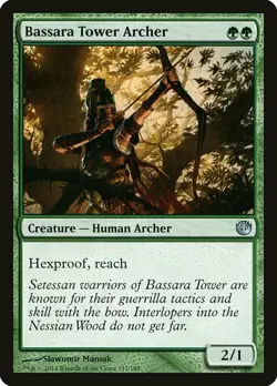 1x Bassara Tower Archer - NM English MTG - Journey into Nyx - Image 1