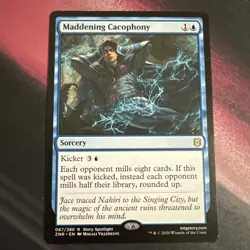 Magic: The Gathering Maddening Cacophony Zendikar Rising Rare Blue Sorcery - Image 1