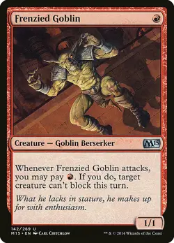 1x Frenzied Goblin - NM English MTG - Magic 2015 - Image 1