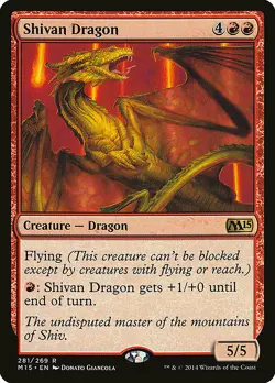 1x Shivan Dragon - NM English MTG - Magic 2015 - Image 1
