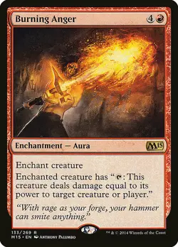 1x Burning Anger - NM English MTG - Magic 2015 - Image 1