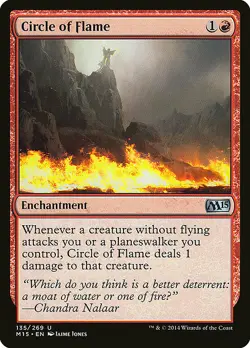 1x Circle of Flame - NM English MTG - Magic 2015 - Image 1