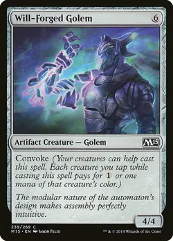 1x Will Forged Golem - NM English MTG - Magic 2015 - Image 1