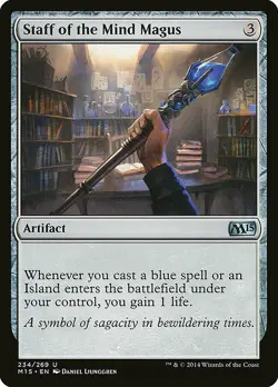 1x Staff of The Mind Magus - NM English MTG - Magic 2015 - Image 1