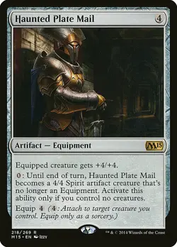 1x Haunted Plate Mail - NM English MTG - Magic 2015 - Image 1