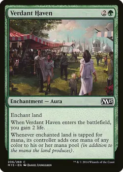 1x Verdant Haven - NM English MTG - Magic 2015 - Image 1