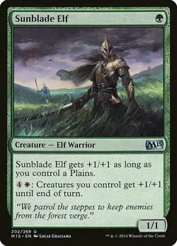 1x Sunblade Elf - NM English MTG - Magic 2015 - Image 1