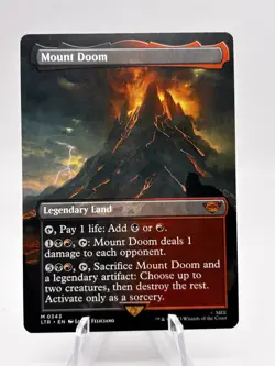 Mount Doom 0343 Borderless The Lord of the Rings LTR MTG NM - Image 1